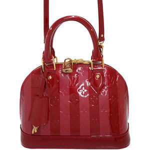 Louis Vuitton Rayeur Alma Monogram Vernis 2WAY Bag Red